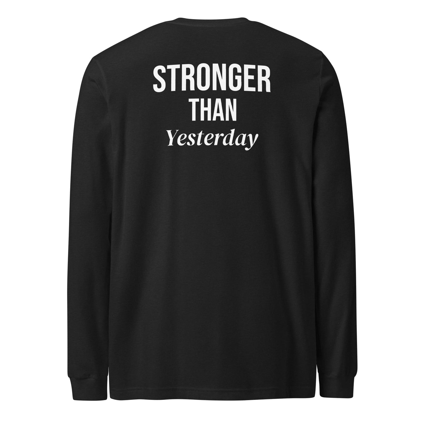 Equalizer Stronger Than Yesterday Long Sleeve - Black Heather, back view